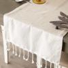 image:imageDII Bordered Dobby Woven Table Runner 15 x 108 Gray 1 PieceStone Brown
