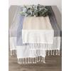 image:imageDII Bordered Dobby Woven Table Runner 15 x 108 Gray 1 PieceStone Brown