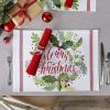 image:imageDII Boughs of Holly Collection Decorative Holiday Dining Table amp Kitchen Dcor Placemat Set 13x19Christmas Greenery 6 CountPlacemat Set  13x19
