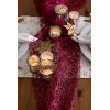 image:imageDII CAMZ38208 16 x 10 Table Runner Roll Silver SequinRed