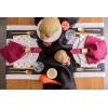 image:imageDII Cabana Dobby Stripe Tabletop Collection 18x72inch Table Runner Navy amp WhiteBlack  White