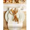 image:imageDII Cabana Dobby Stripe Tabletop Collection 18x72inch Table Runner Navy amp WhiteCream  White
