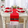 image:imageDII Christmas Table Dcor Holiday Season Tabletop Decoration Table Runner 14x72 Red Santa Claus BeltTable Runner  14x72