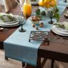 image:imageDII EcoFriendly Fine Ribbed Collection Table Runner 13x72 Honey GoldStorm Blue