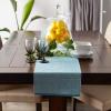 image:imageDII EcoFriendly Fine Ribbed Collection Table Runner 13x72 Honey GoldStorm Blue