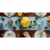 image:imageDII EcoFriendly Fine Ribbed Collection Table Runner 13x72 Honey GoldStorm Blue