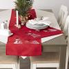 image:imageDII Embroidered Holiday Table Dcor Collection Christmas Kitchen Snowflakes Table Runner 14x54 Silver amp GoldRed