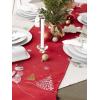 image:imageDII Embroidered Holiday Table Dcor Collection Christmas Kitchen Snowflakes Table Runner 14x54 Silver amp GoldRed