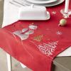 image:imageDII Embroidered Holiday Table Dcor Collection Christmas Kitchen Snowflakes Table Runner 14x54 Silver amp GoldRed