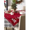 image:imageDII Embroidered Holiday Table Dcor Collection Christmas Kitchen Snowflakes Table Runner 14x54 Silver amp GoldRed