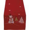image:imageDII Embroidered Holiday Table Dcor Collection Christmas Kitchen Snowflakes Table Runner 14x54 Silver amp GoldRed