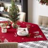image:imageDII Embroidered Holiday Table Dcor Collection Christmas Kitchen Snowflakes Table Runner 14x54 Silver amp GoldRed