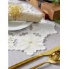 image:imageDII Embroidered Holiday Table Dcor Collection Christmas Kitchen Snowflakes Table Runner 14x54 Silver amp GoldSilver  Gold