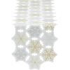 image:imageDII Embroidered Holiday Table Dcor Collection Christmas Kitchen Snowflakes Table Runner 14x54 Silver amp GoldSilver  Gold
