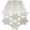image:imageDII Embroidered Holiday Table Dcor Collection Christmas Kitchen Snowflakes Table Runner 14x54 Silver amp GoldSilver  Gold