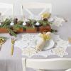 image:imageDII Embroidered Holiday Table Dcor Collection Christmas Kitchen Snowflakes Table Runner 14x54 Silver amp GoldSilver  Gold
