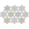 image:imageDII Embroidered Holiday Table Dcor Collection Christmas Kitchen Snowflakes Table Runner 14x54 Silver amp GoldSilver  Gold
