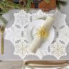 image:imageDII Embroidered Holiday Table Dcor Collection Christmas Kitchen Snowflakes Table Runner 14x54 Silver amp GoldSilver  Gold