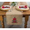 image:imageDII Embroidered Mistletoe 100 Cotton Machine Washable Table Runner for Dinner Parties Christmas and Holidays  14x72Christmas Tree