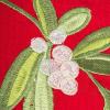 image:imageDII Embroidered Mistletoe 100 Cotton Machine Washable Table Runner for Dinner Parties Christmas and Holidays  14x72Mistletoe