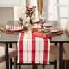 image:imageDII Embroidered Mistletoe 100 Cotton Machine Washable Table Runner for Dinner Parties Christmas and Holidays  14x72Red Tinsel