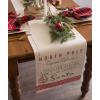 image:imageDII Embroidered Mistletoe 100 Cotton Machine Washable Table Runner for Dinner Parties Christmas and Holidays  14x72Santas Workshop