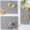 image:imageDII Farmhouse Stripe Woven Tabletop Collection Placemat Set 13x1725 Gray 6 PieceGray