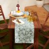 image:imageDII Floral Outdoor Tabletop Collection Water Resistant 14x72 Runner Artichoke Green