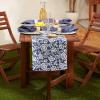 image:imageDII Floral Outdoor Tabletop Collection Water Resistant 14x72 Runner Nautical Blue