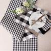 image:imageDII Gingham Check Tabletop Collection RedBlack Table Runner 14x72Black