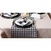 image:imageDII Gingham Check Tabletop Collection RedBlack Table Runner 14x72Black