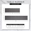 image:imageDII Gingham Check Tabletop Collection RedBlack Table Runner 14x72Black