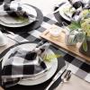 image:imageDII Gingham Check Tabletop Collection RedBlack Table Runner 14x72Black