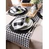 image:imageDII Gingham Check Tabletop Collection RedBlack Table Runner 14x72Black