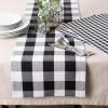 image:imageDII Gingham Check Tabletop Collection RedBlack Table Runner 14x72Black