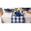 image:imageDII Gingham Check Tabletop Collection RedBlack Table Runner 14x72Navy