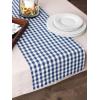 image:imageDII Gingham Check Tabletop Collection RedBlack Table Runner 14x72Navy