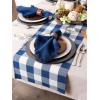 image:imageDII Gingham Check Tabletop Collection RedBlack Table Runner 14x72Navy