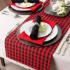 image:imageDII Gingham Check Tabletop Collection RedBlack Table Runner 14x72Red  Black