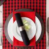 image:imageDII Gingham Check Tabletop Collection RedBlack Table Runner 14x72Red  Black