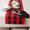 image:imageDII Gingham Check Tabletop Collection RedBlack Table Runner 14x72Red  Black