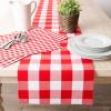 image:imageDII Gingham Check Tabletop Collection RedBlack Table Runner 14x72Red