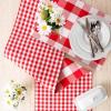 image:imageDII Gingham Check Tabletop Collection RedBlack Table Runner 14x72Red
