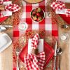 image:imageDII Gingham Check Tabletop Collection RedBlack Table Runner 14x72Red
