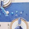 image:imageDII Hanukkah Tabletop Decoration Festival of Lights Celebration Dcor Placemat Set 20x20 Dove 4 PieceEmbroidered Menorah