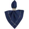image:imageDII Hanukkah Tabletop Decoration Festival of Lights Celebration Dcor Placemat Set 20x20 Dove 4 PieceSilver Gold Border