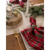 image:imageDII Holiday Dining Table Linen Collection Tartan Holly Plaid Christmas Table Runner 14x108 Red amp Green20 x 20 Set of 6
