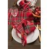 image:imageDII Holiday Dining Table amp Kitchen Dcor Metallic Fabric Christmas Table Runner 14x72 Red Tartan PlaidRed Tartan Plaid