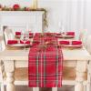 image:imageDII Holiday Dining Table amp Kitchen Dcor Metallic Fabric Christmas Table Runner 14x72 Red Tartan PlaidRed Tartan Plaid