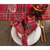 image:imageDII Holiday Dining Table amp Kitchen Dcor Metallic Fabric Christmas Table Runner 14x72 Red Tartan PlaidRed Tartan Plaid